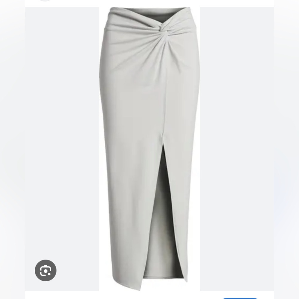 NWOT Nordstrom Open Edit Gray Twist Front Maxi Skirt